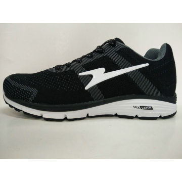 China atacado Marca Preto tricô Running Shoes